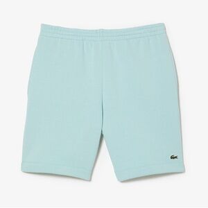 Lacoste Men’s Regular Fit Fleece Shorts – Aqua | Size Large | 8” Inseam